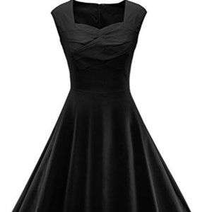 Black Pinup Styled Dress Size Large